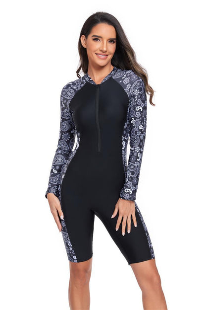 Damen Modischer Neoprenanzug Mit Stylischem Ärmel Und Beindesign