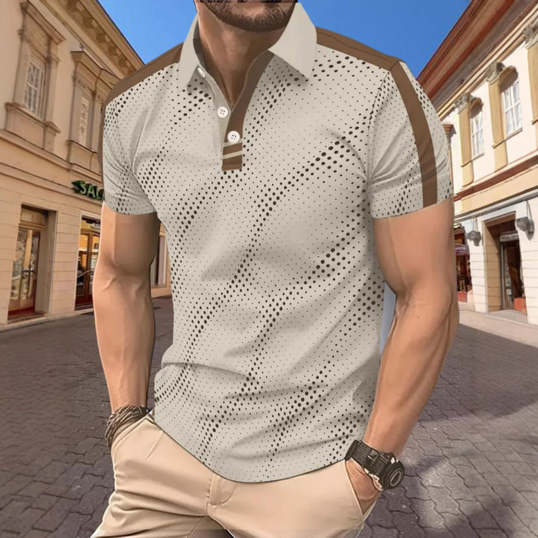Herren Modern Graphic Performance Polo-Shirt