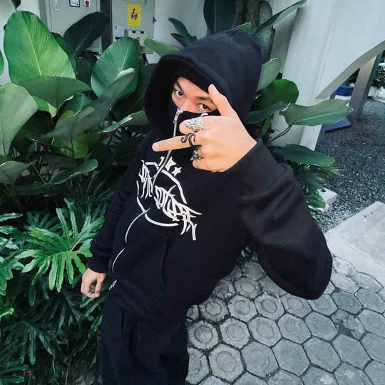 Damen Kapuzenjacke mit hohem Kragen und stylischem Reißverschluss Fudus