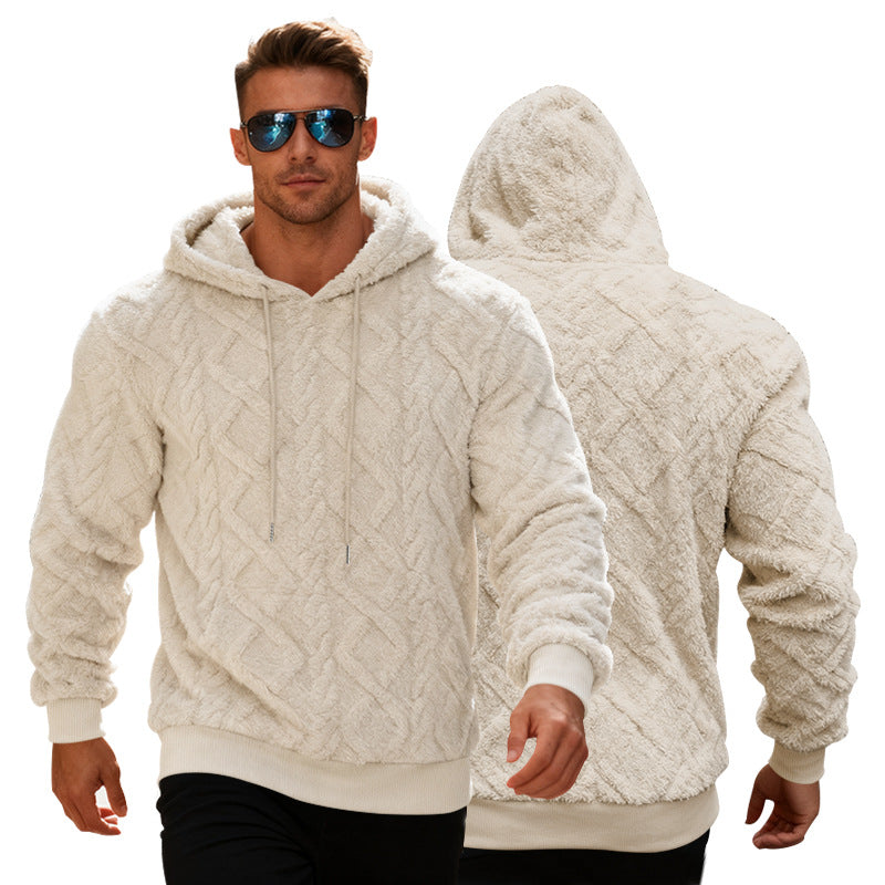 Herren kuscheliger Hoodie mit strukturiertem Fleece Fudus