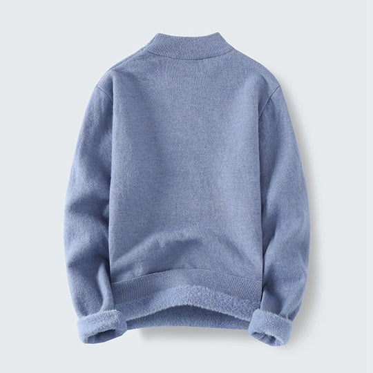 Damen kuscheliger Sweater mit hohem Kragen und extra weichem Material Fudus