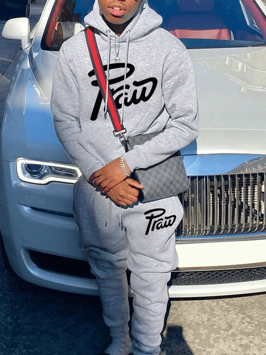 Damen Hoodie- und Jogginghose-Set mit lässigem Logoaufdruck Fudus