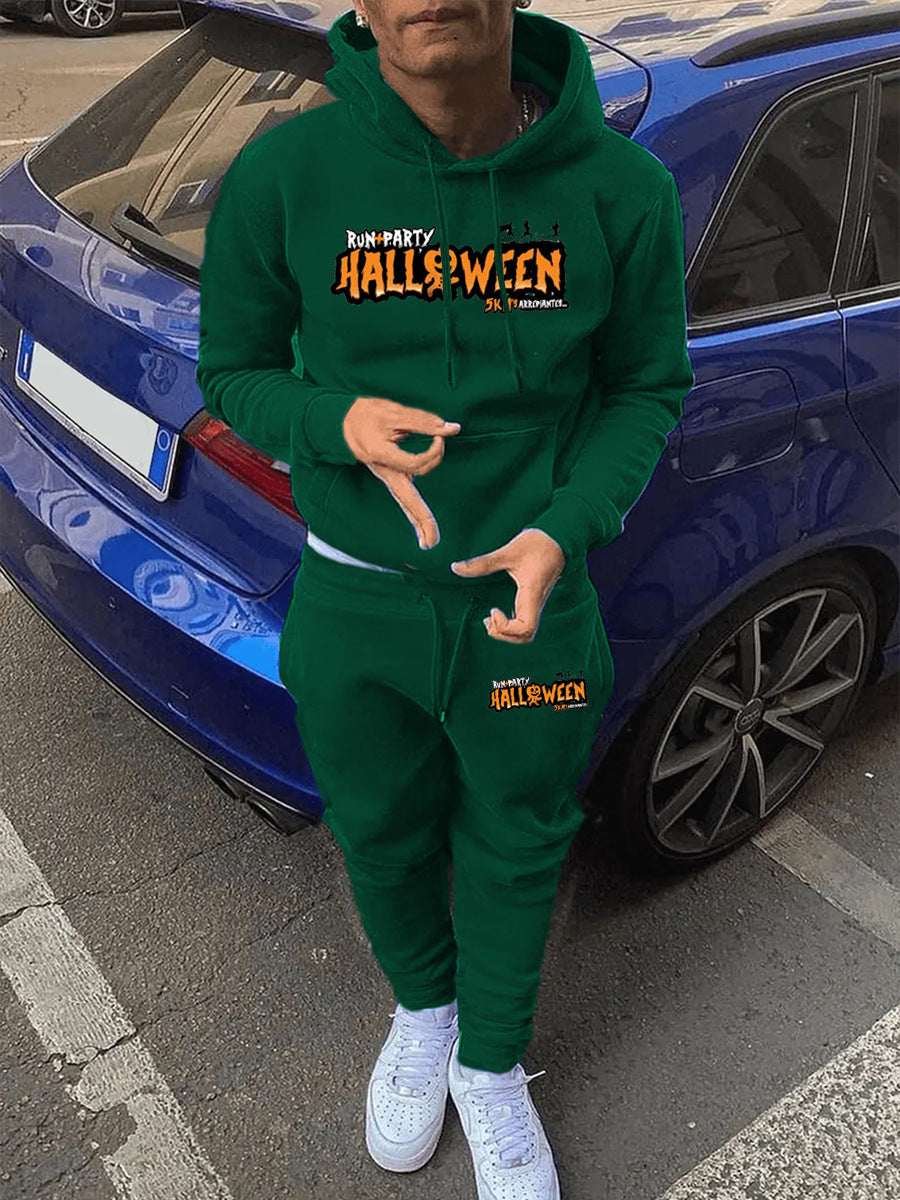 Damen Jogginganzug mit Halloween-Motiv und Kapuzenpullover Fudus