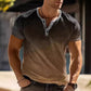 Fudus Herren Henley T Shirt Strukturiert Verlauf Weich Bequem