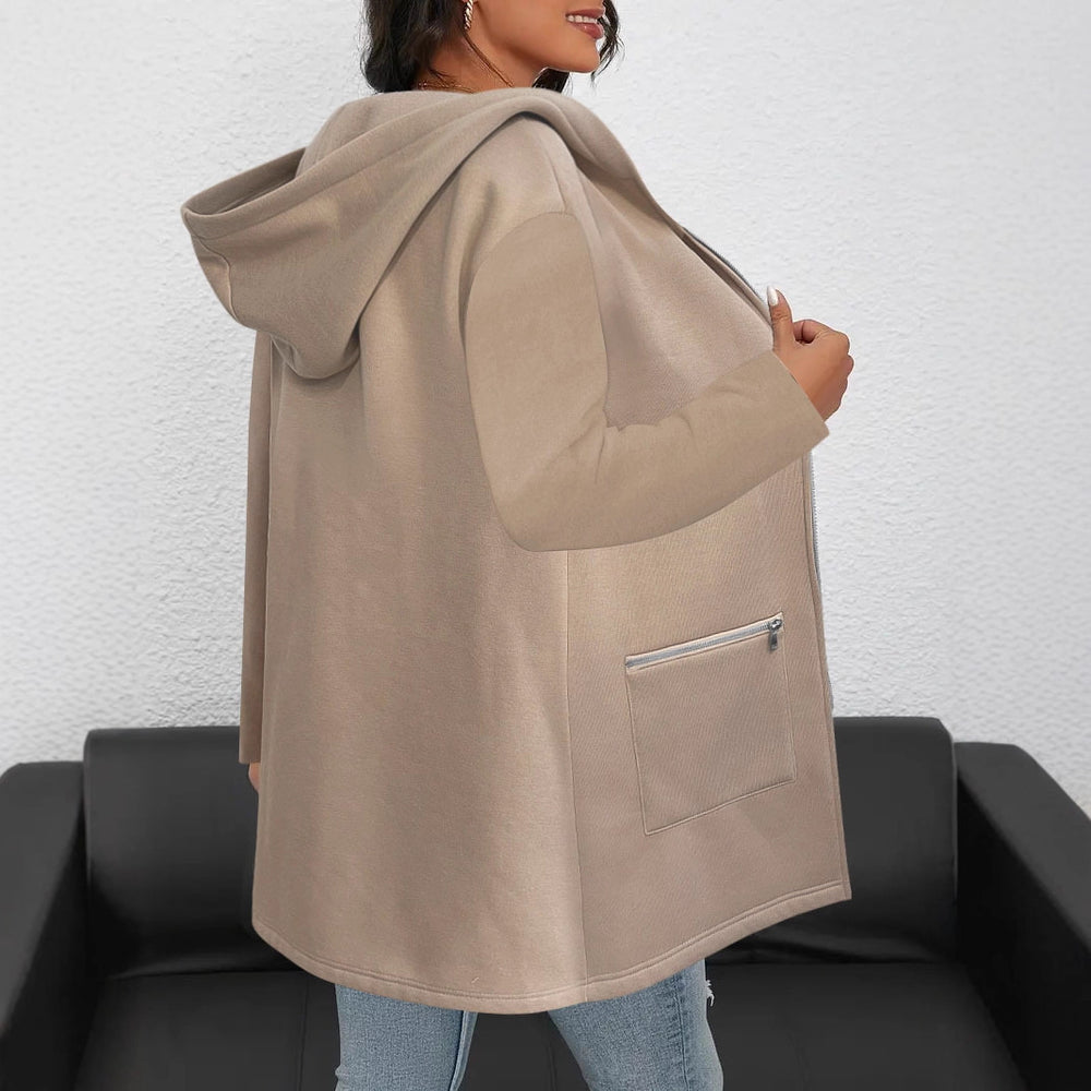 Damen Langarmjacke mit Reißverschluss und praktischen Taschen Fudus