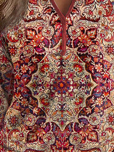 Damen Langarmbluse mit floralem Muster Fudus