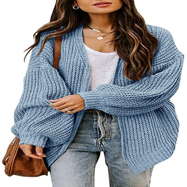 Damen Grobstrick-Oversized Pullover mit weitem Schnitt Fudus