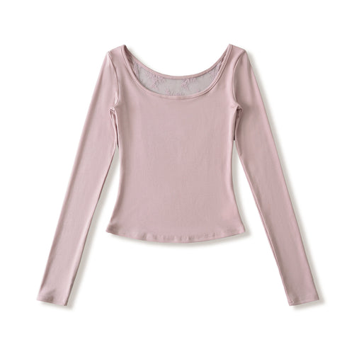 Damen langärmliges Feinripp-Oberteil Fudus