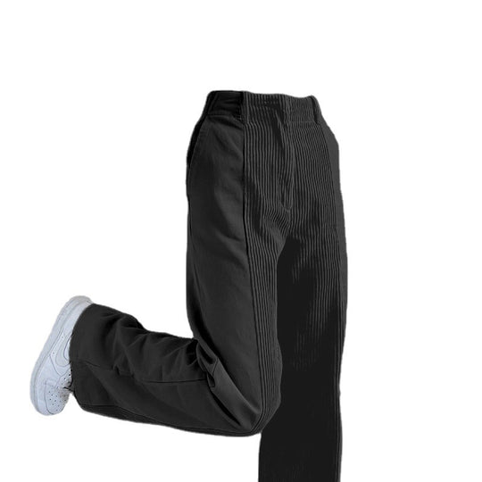 Damen Lässige Cordhose mit hohem Bund und geradem Schnitt Fudus