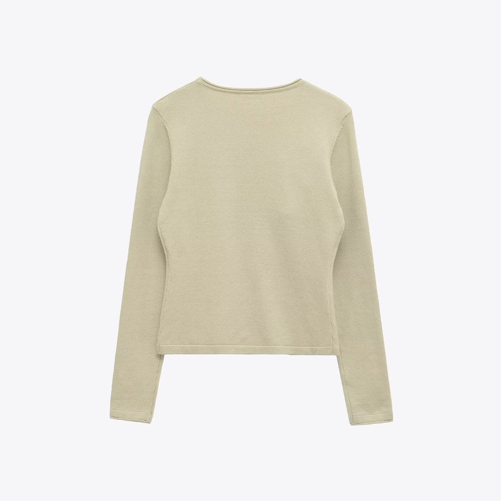 Damen Langarmshirt mit romantischen Rosendetails Fudus