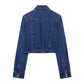 Damen Jeansjacke im lässigen Cropped-Stil Fudus