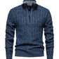 Herren Pullover mit Stehkragen und Zipper Fudus