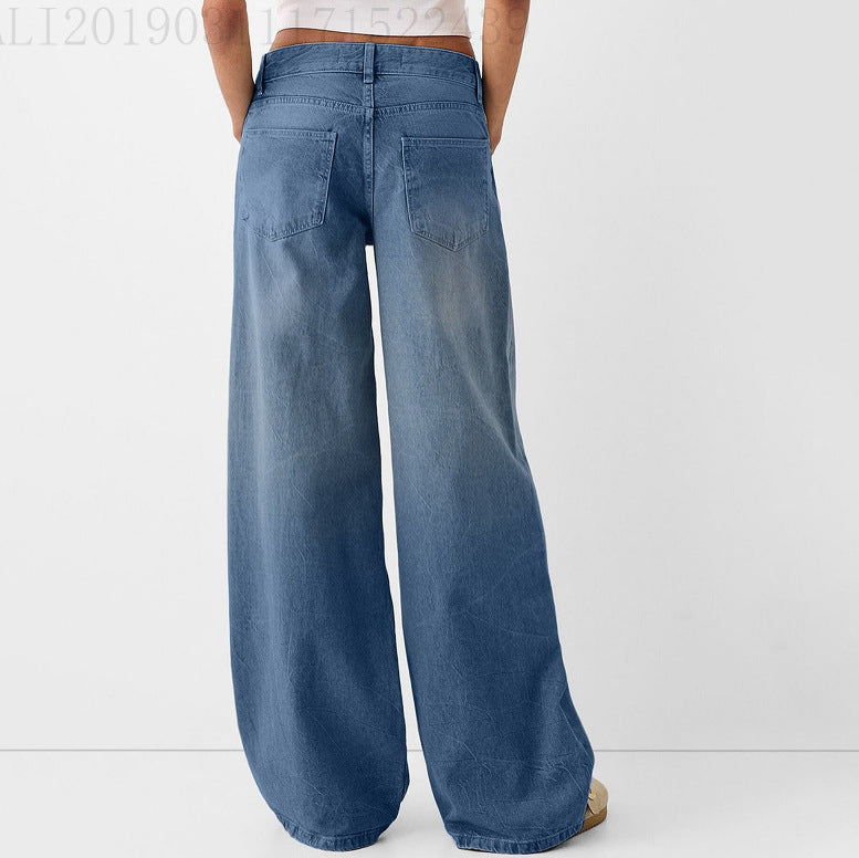 Damen Hochtaillierte weite Jeans Fudus