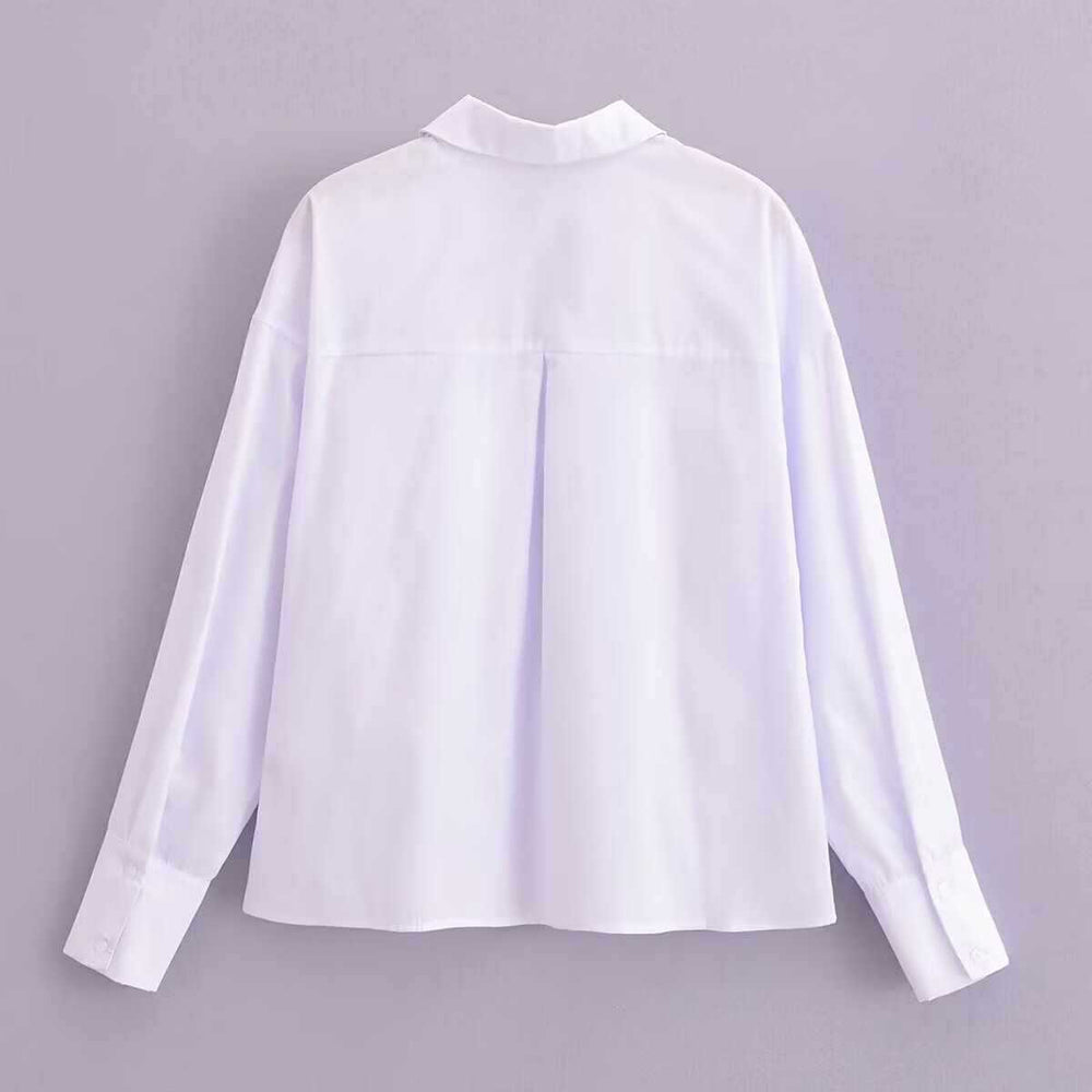 Damen lässige Bluse mit Rüschendetails und Kordelzug Fudus