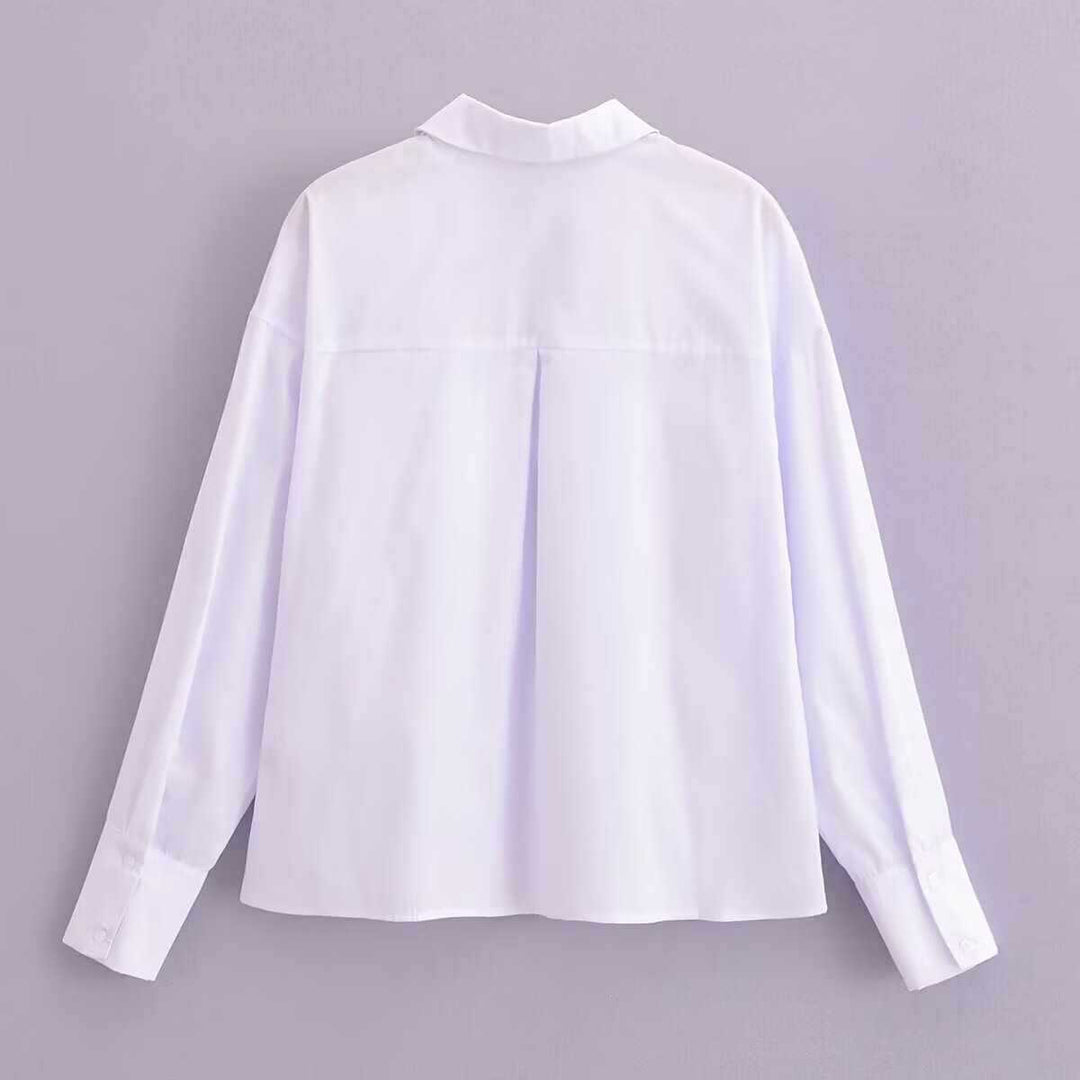 Damen lässige Bluse mit Rüschendetails und Kordelzug Fudus