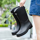 Damen Hochwertige und Wetterfeste Gummistiefel mit Rutschfester Sohle und Bequemem Einstieg