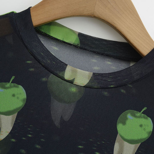 Damen langärmliges T-Shirt mit grafischem Print Fudus