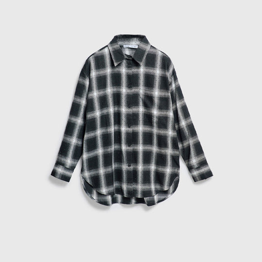 Damen karierte Langarmbluse Fudus