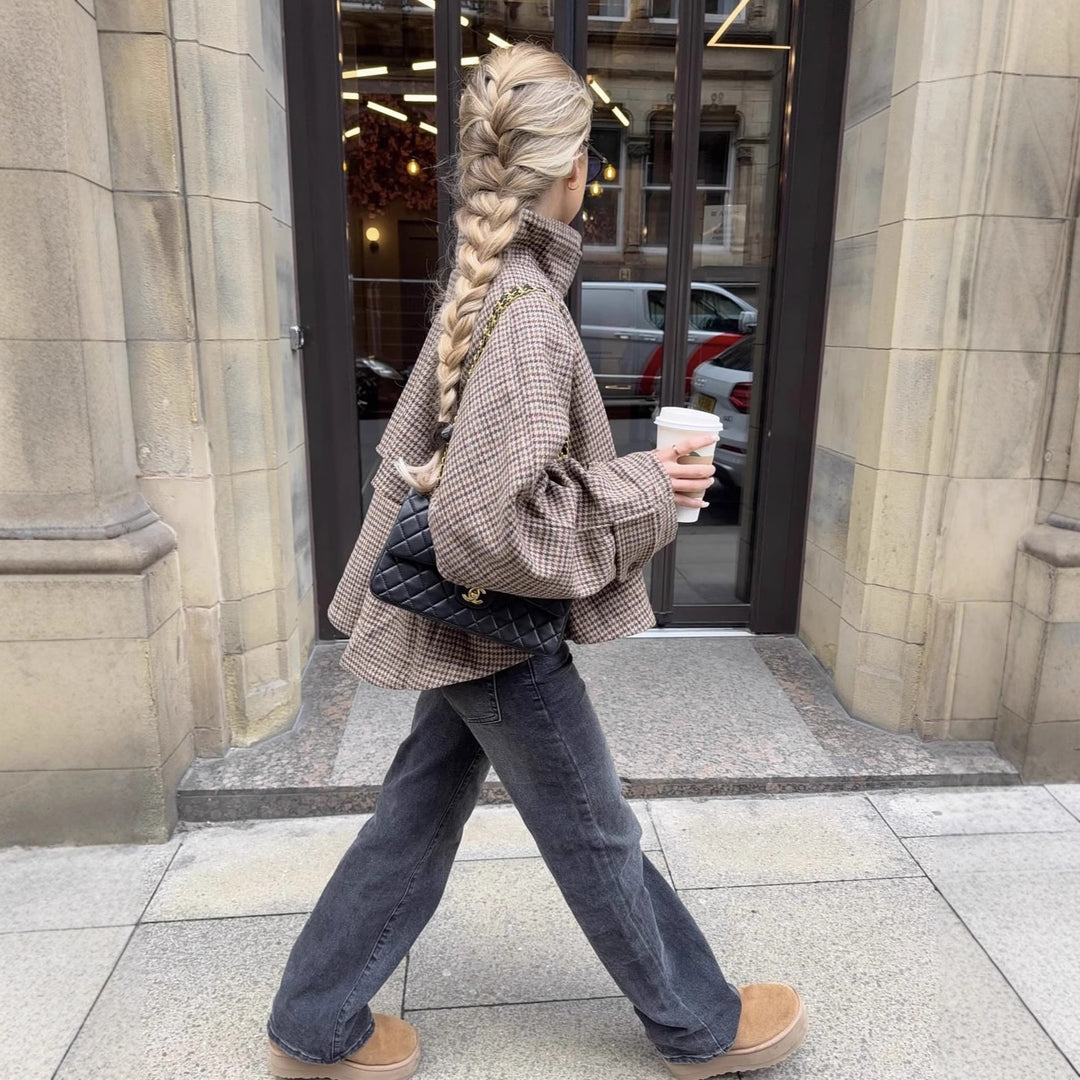 Damen lässige Karohose Fudus