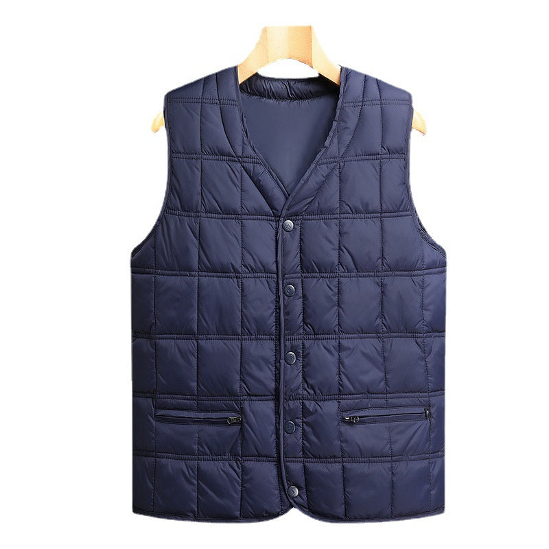 Herren Leichte Steppweste mit praktischem Reißverschluss und seitlichen Taschen Fudus