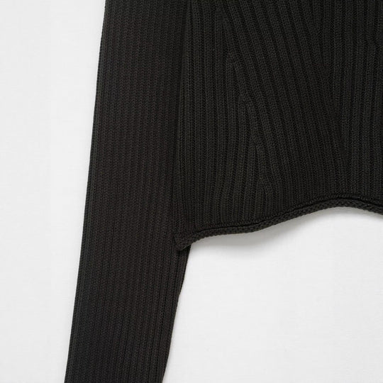 Damen kurzärmliger Strickpullover mit modischem Reverskragen Fudus