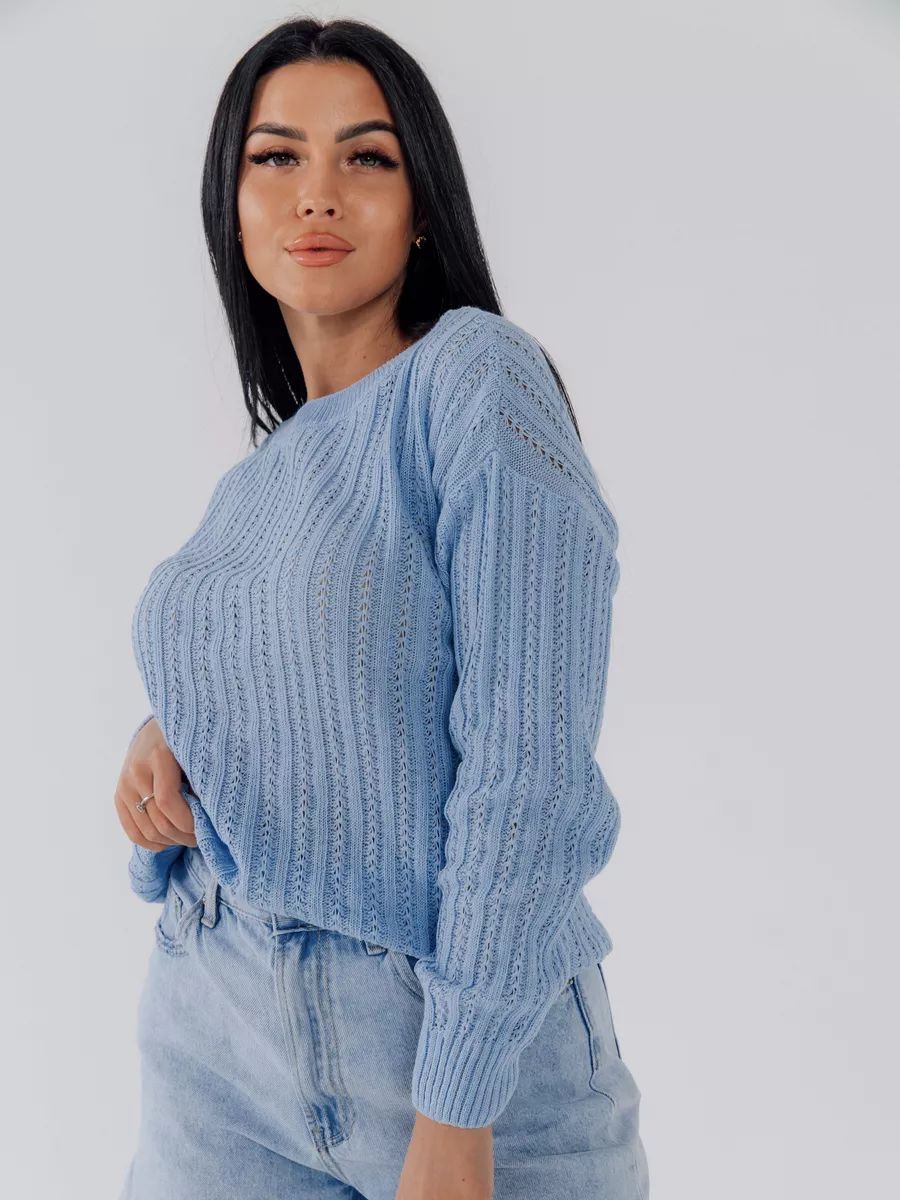 Damen Grobstrickpullover mit strukturiertem Muster Fudus