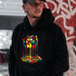 Herren Kapuzenpullover mit kreativem Rubik's Cube Grafikdruck Fudus