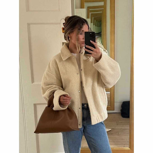 Damen Kuschelige Teddyjacke Fudus