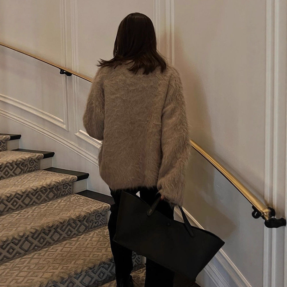 Damen kuscheliger Strickpullover Fudus