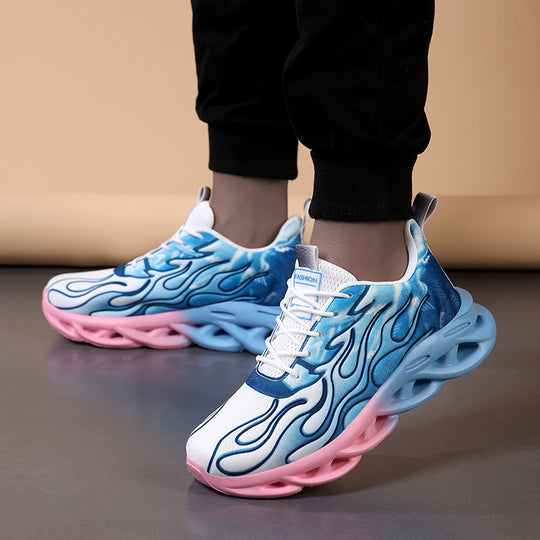 Damen Hohe Performance Sneaker mit einzigartigem Flammenmuster Fudus