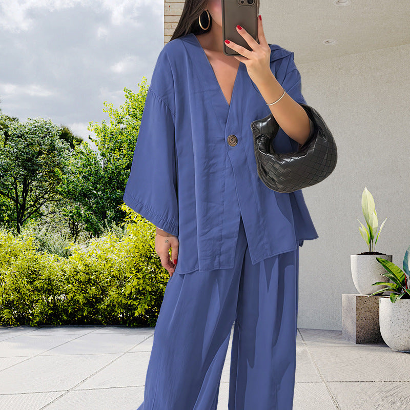 Damen lässige Oversized Blazerjacke mit weitem Schnitt Fudus