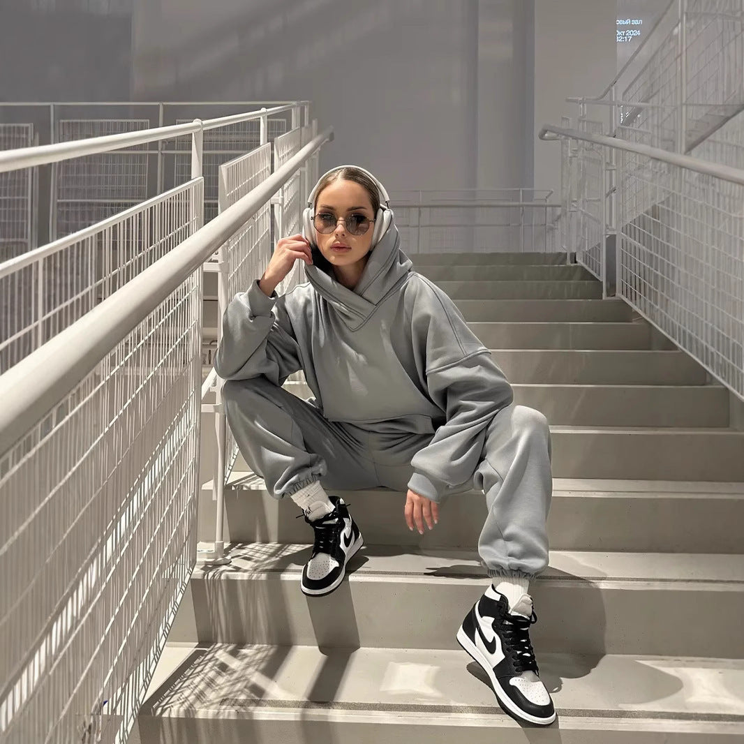 Damen Hoodies und Jogginghose Set Fudus