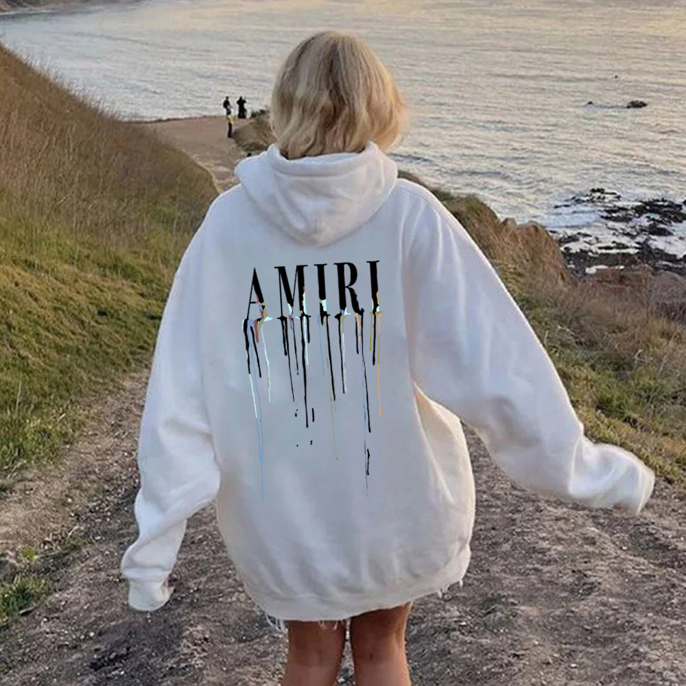 Damen Kapuzenpullover mit künstlerischem Druck Fudus