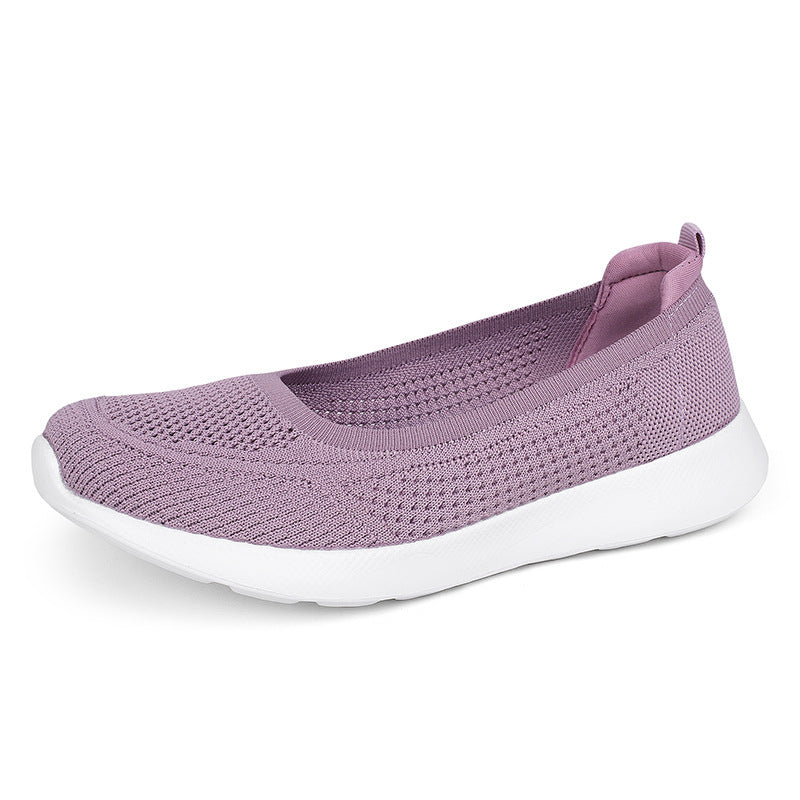 Damen Komfortable Slip-On Sneaker mit atmungsaktiver Strick-Oberfläche Fudus