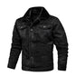 Herren Fleecegefütterte Lederjacke Fudus