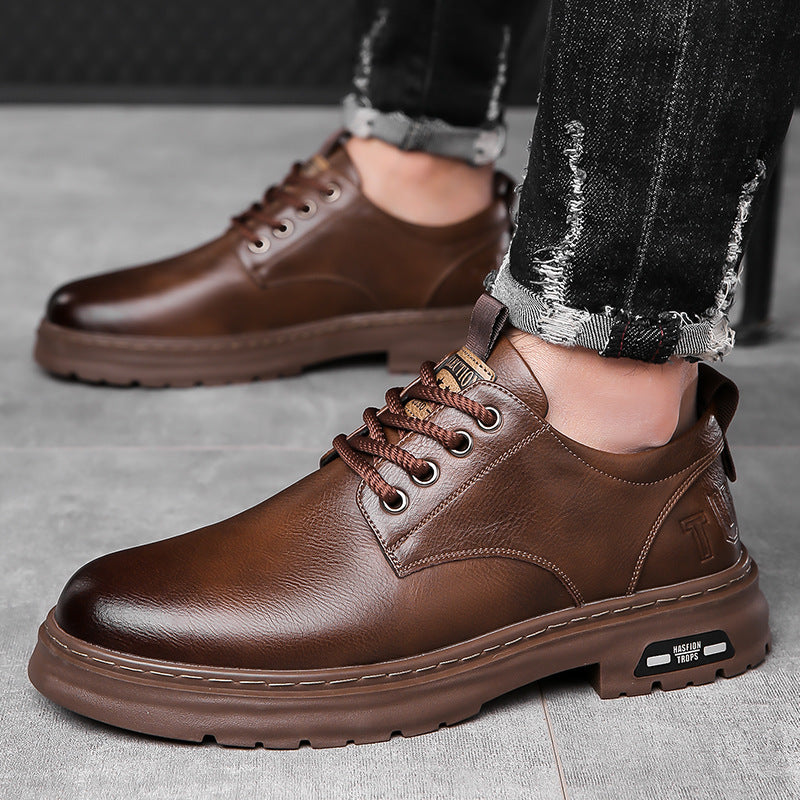 Leder-Schnürschuhe Herren Elegant Rutschfest