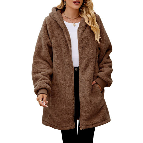 Damen Kuscheljacke aus hochwertigem Teddy-Fleece Fudus