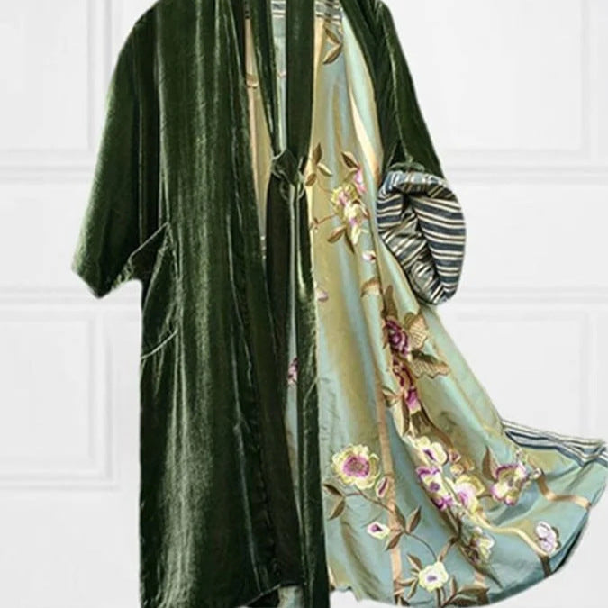 Schlafanzug Satin Digital Floral Cardigan