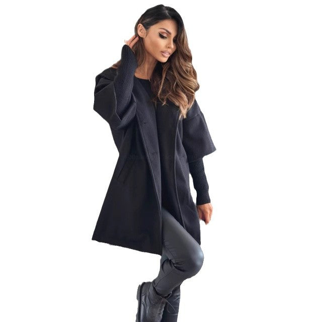 Damen Kapuzenmantel aus hochwertigem Material mit strukturiertem Design Fudus