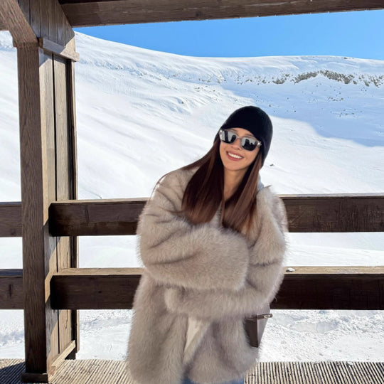 Damen kuscheliger Fellmantel Fudus