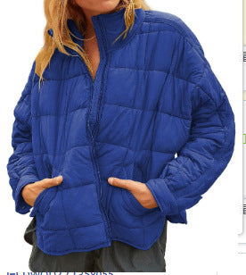 Damen Leichte Steppjacke mit hohem Kragen und praktischen Taschen Fudus