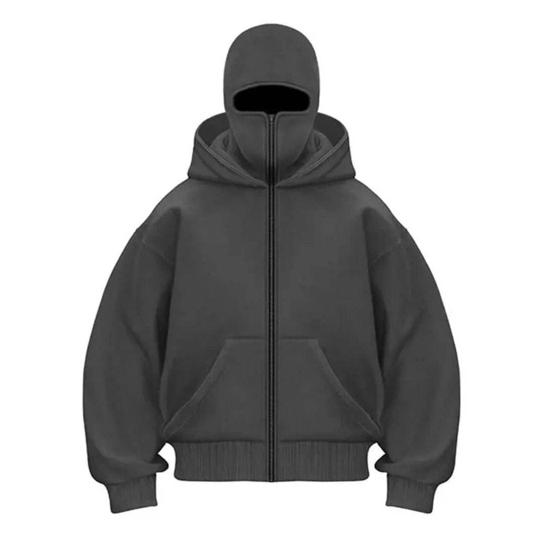 Damen Modischer Kapuzenpullover mit hochabschließendem Reißverschluss Fudus