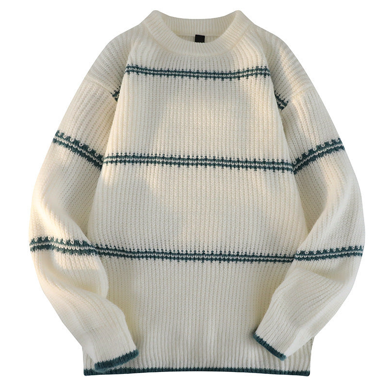 Damen Kuscheliger Strickpullover mit streifendem Design Fudus