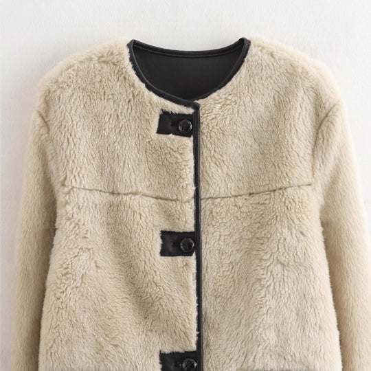 Damen Kunstfelljacke mit eleganten Details Fudus