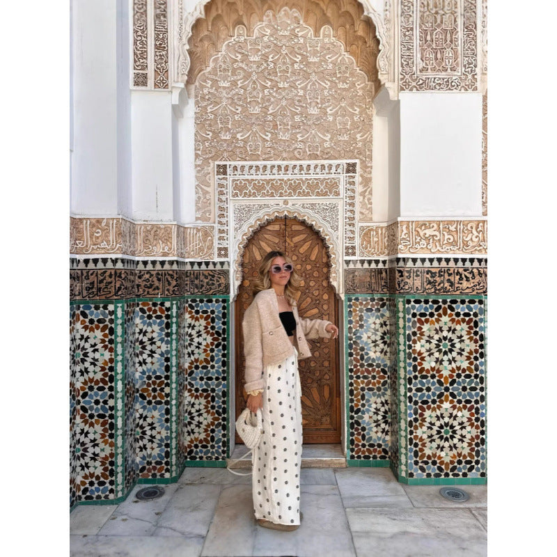 Damen Lässige Schlaghose mit modischem Print Fudus