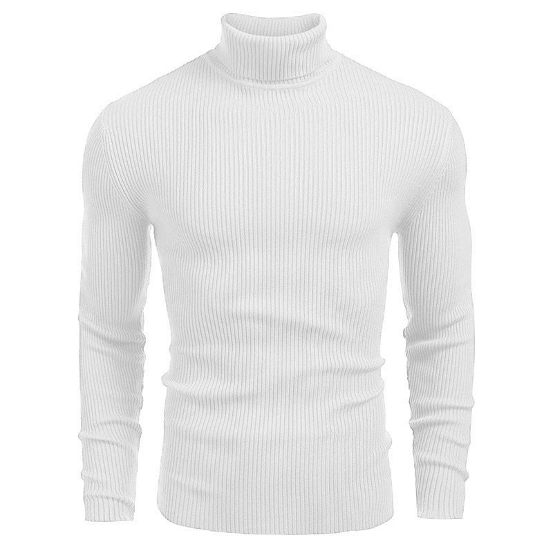 Herren Hochwertiger Rollkragenpullover aus feinem Rippenstrick Fudus