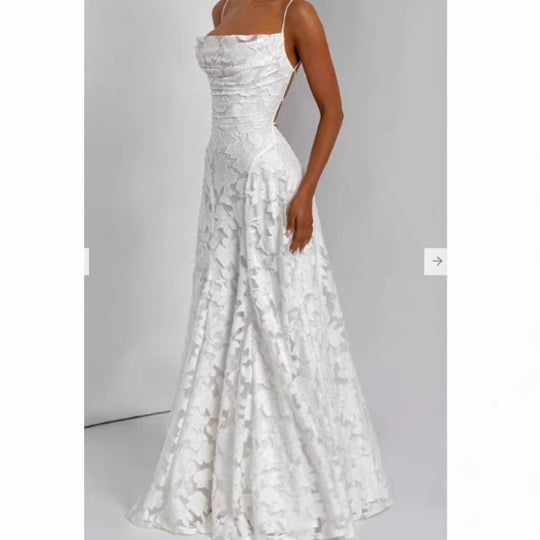 Abendkleid Damen Spitze A-Linie Elegant