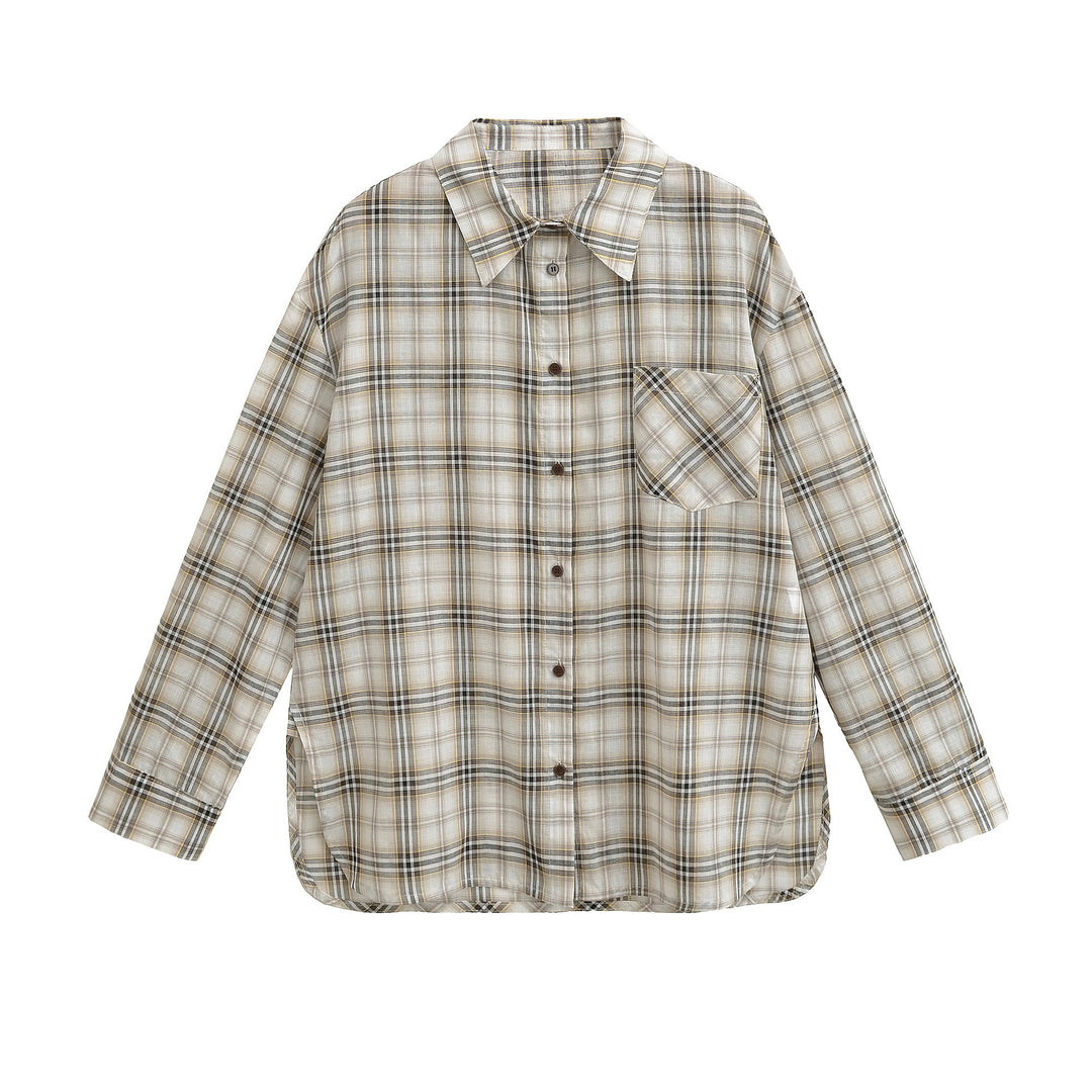 Damen lässige Karohemdbluse Fudus