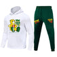 Damen Hoodie und Jogginghose Set mit kreativem Bärenmotiv und auffälligem Schriftzug Fudus