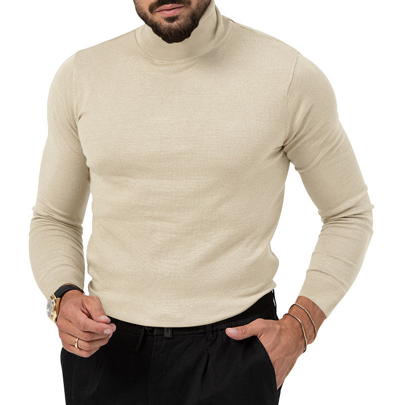 Herren Eleganter Rollkragenpullover aus weichem Strickstoff Fudus